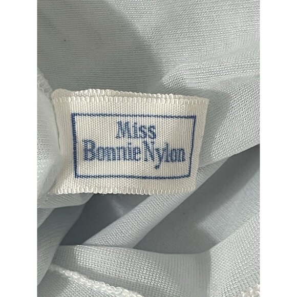 Vintage Miss Bonnie Nylon Nightgown Women's 34 Blue Sheer Long Gown - Picture 8 of 8